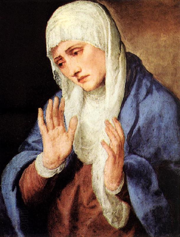 TIZIANO Vecellio Mater Dolorosa (with outstretched hands) aer